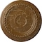 Ekena Millwork Small Alexandria Ceiling Medallion (Canopies up to 4 5/8"), 7 7/8"OD x 3/4"P, Smokey Topaz Crackle CM07ALSTC - alternate 1